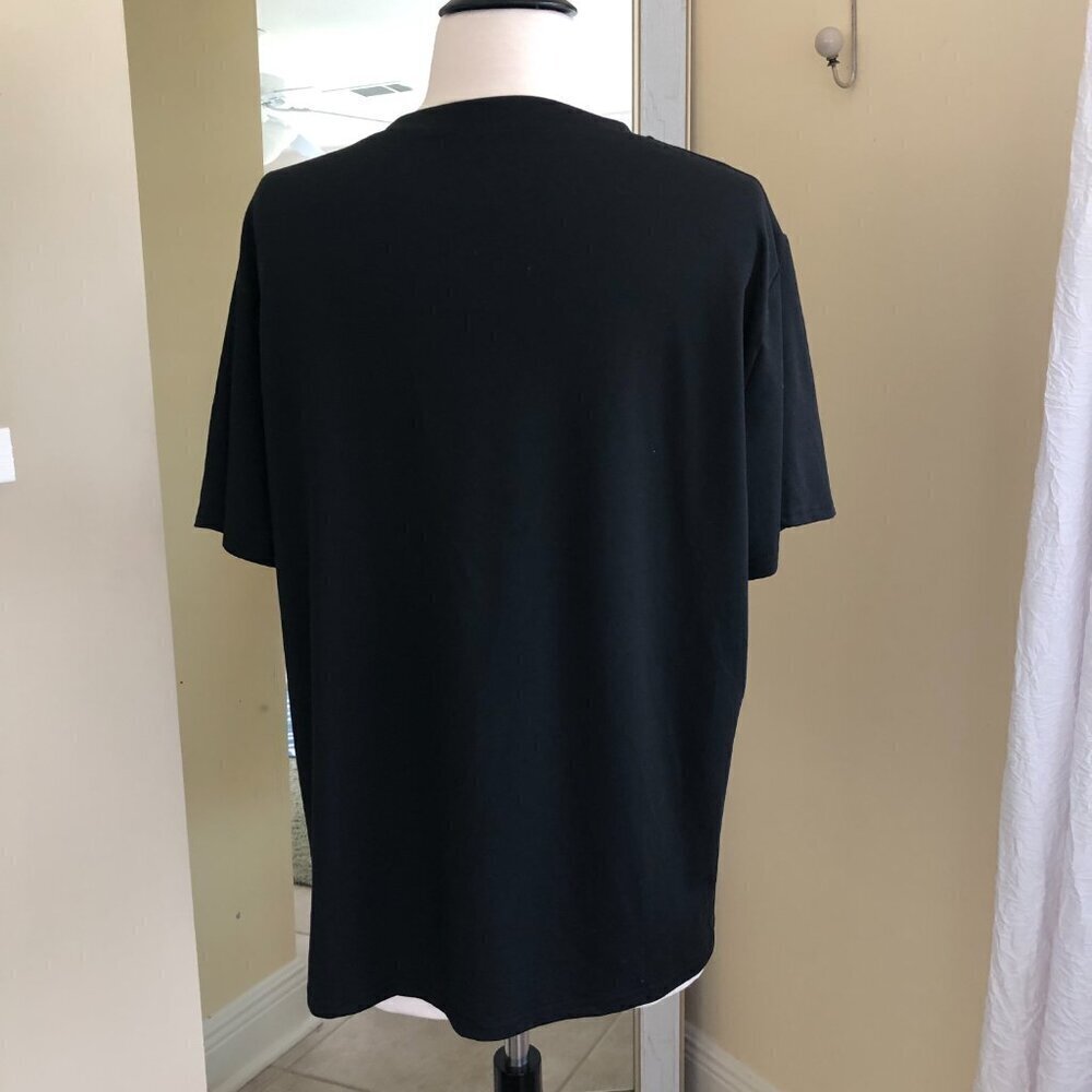 Halloween Witch Silhouette Black T-Shirt XL NWOT Full Moon and Bats - Picture 3 of 7